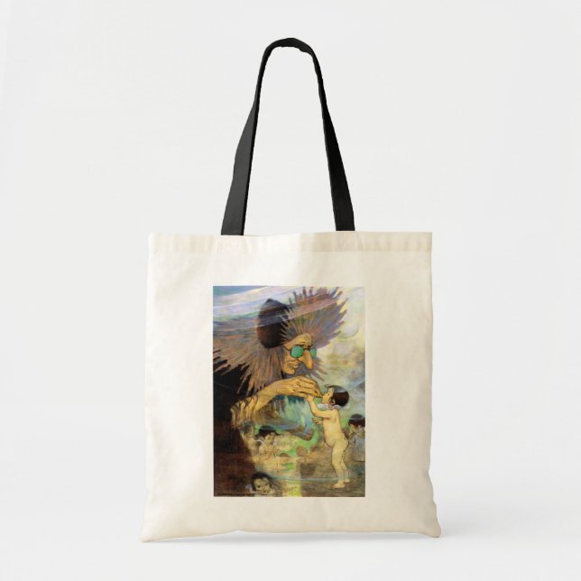 Bolso De Tela Bebé de agua y hadas, Jessie Willcox Smith (Frente)