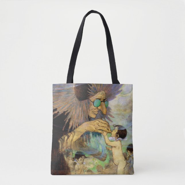 Bolso De Tela Bebé de agua y hadas, Jessie Willcox Smith (Anverso)