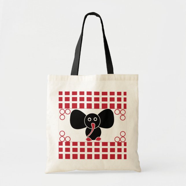 Bolso De Tela Bebé Elefante Bebés Lindos  (Frente)
