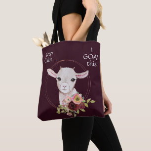 Bolso De Tela Bebé floral de Borgoña