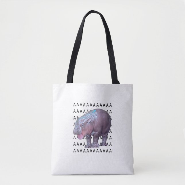 Bolso De Tela Bebé Hippo Moo Deng Tank Top (Anverso)
