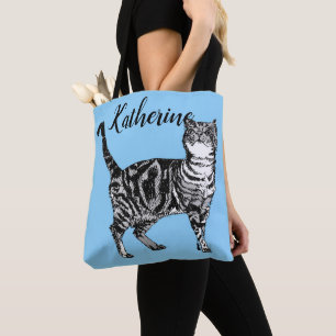 Bolso De Tela Bebé lindo Chicas azules Tabby Gatos gatos Tota B