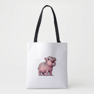 Bolso De Tela Bebé lindo Hippo Moo Deng - Moo-Den divertido