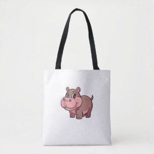 Bolso De Tela Bebé lindo Hippo Moo Deng Tank Top_1