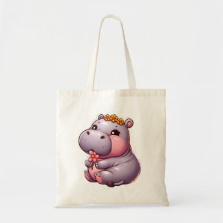 Bolso De Tela Bebé lindo Hippo Tote Bag