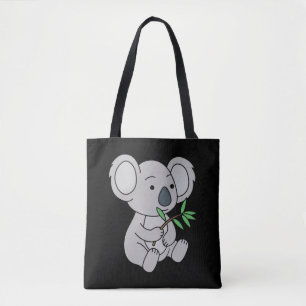 Bolso De Tela Bebé lindo Koala con hojas de eucalipto