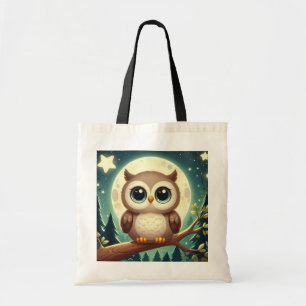 Bolso De Tela Bebé lindo por la noche con luna