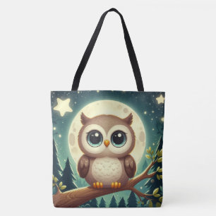 Bolso De Tela Bebé lindo por la noche con luna