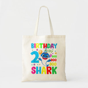 Bolso De Tela Bebé lindo tiburón 2020 Segundo Chica de cumpleaño