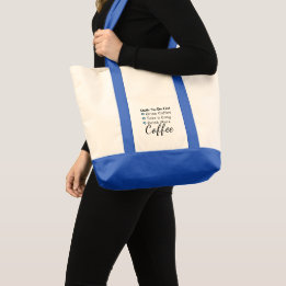 Bolso De Tela Bebe más café para hacer lista azul