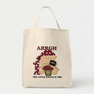 Bolso De Tela Bebé Pirata Primera camisetas de cumpleaños y rega