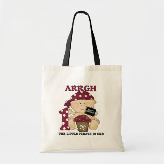Bolso De Tela Bebé Pirata Primera camisetas de cumpleaños y rega