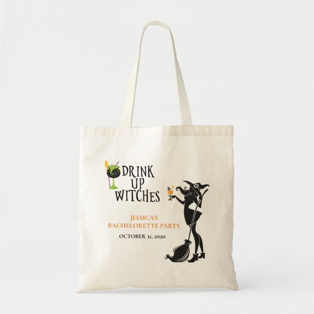 Bolso De Tela Beber de bruja de Halloween (Frente)