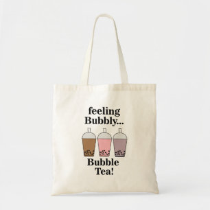 Bolso De Tela Bebida de té de burbujas divertida