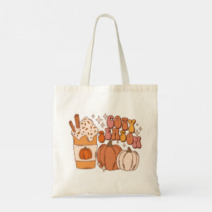 Bolso De Tela Bebida y calabazas de especias de calabaza de temp