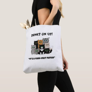 Bolso De Tela Bebidas a nuestro cargo Boda Purrfecta