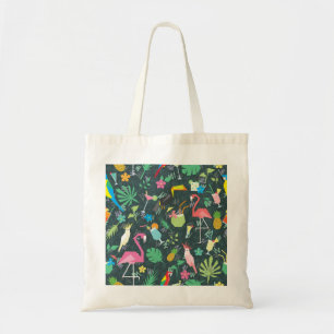 Bolso De Tela Bebidas De Aves Tropicales: Vibrantes Sin Mar.