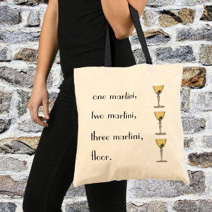 Bolso De Tela Bebidas de época, cóctel de oliva Martini