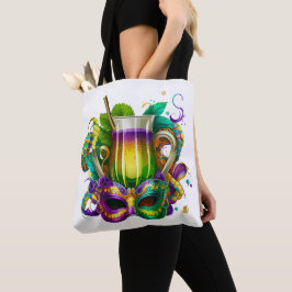 BOLSO DE TELA BEBIDAS MARDI GRAS DE COLOR BRILLANTE
