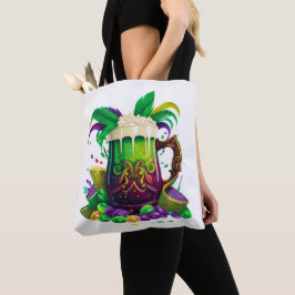 BOLSO DE TELA BEBIDAS MARDI GRAS DE COLOR BRILLANTE