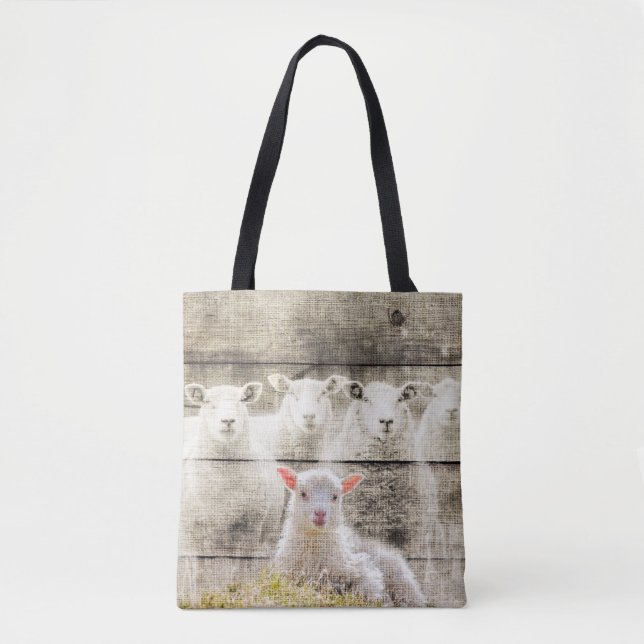 Bolso De Tela Bebolla de oveja rústica (Anverso)