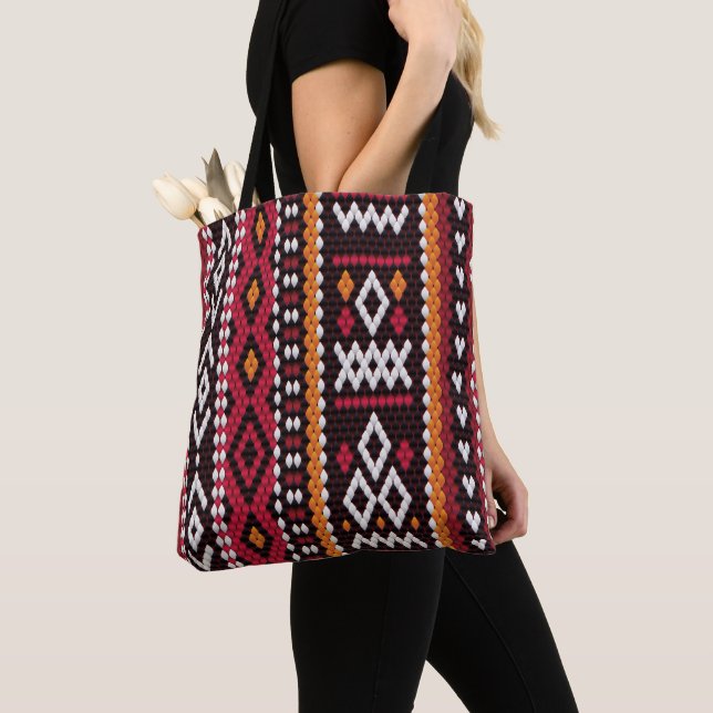Bolso De Tela Bedouin Sadu Fabric Pattern (Detalle)