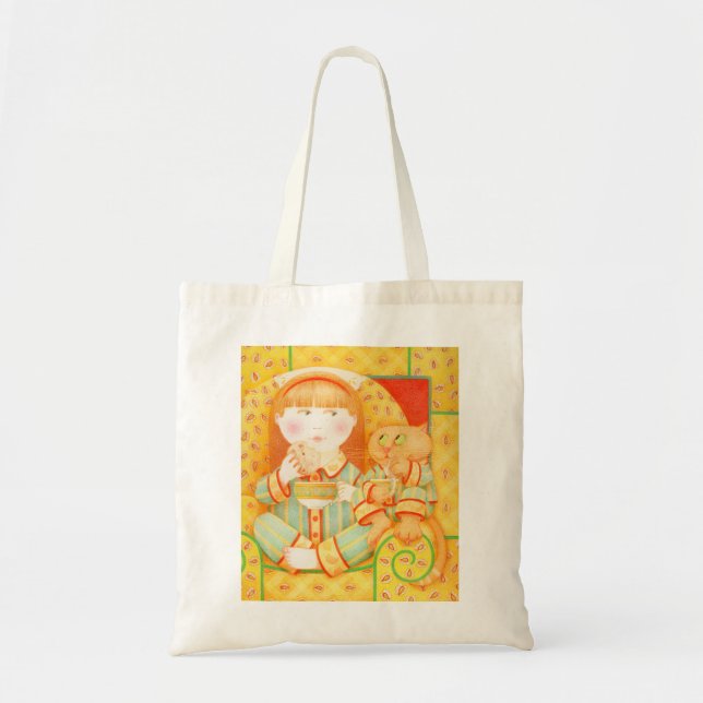 Bolso De Tela BEDTIME SNACK Presupuesto Tote Bag (Frente)