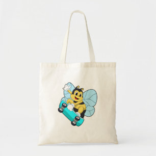 Bolso De Tela Bee as Skater con Skateboard