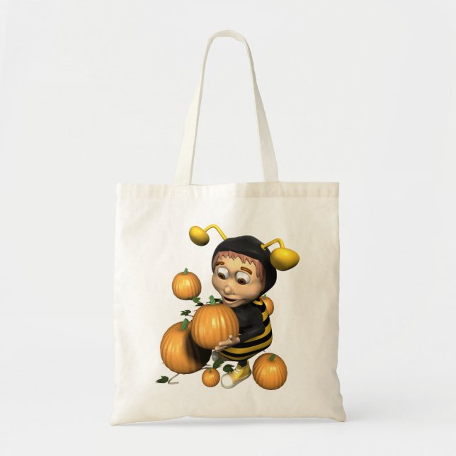 Bolso De Tela Bee de calabaza (Frente)