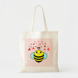 Bolso De Tela Bee Happy Love Heart