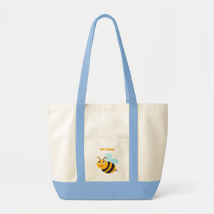 Bolso De Tela Bee happy Tote