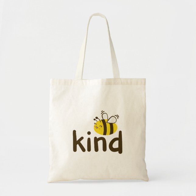Bolso De Tela Bee Kind (Frente)