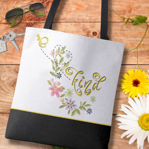 Bolso De Tela Bee Kind Tote Bag