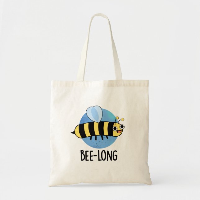 Bolso De Tela Bee-long Funny Long Insect Bee Pun (Frente)
