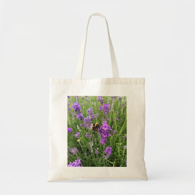 Bolso De Tela Bee on the Flower (Frente)