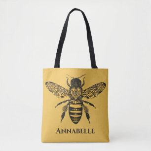 Bolso De Tela Bee victoriano