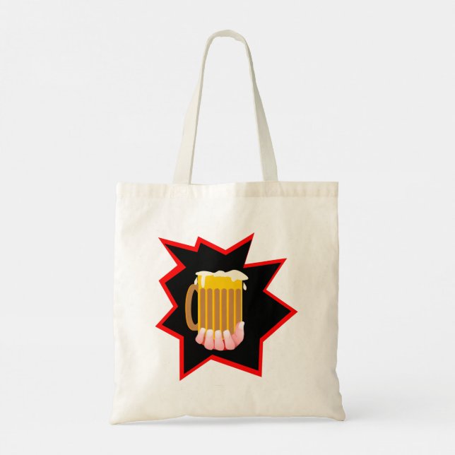 Bolso De Tela Beer Mug Burst (Reverso)