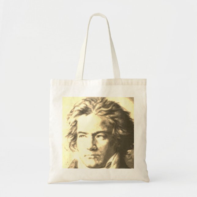 Bolso De Tela Beethoven En Sepia (Frente)