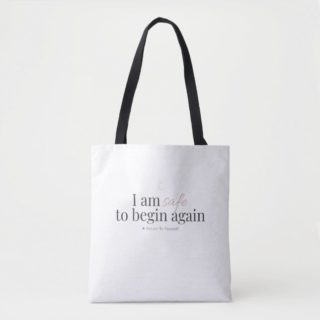 Bolso De Tela Begin Again Affirmation (Anverso)