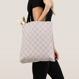 Bolso De Tela Beige Leaf Pattern Tote