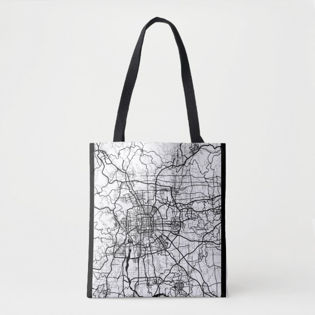 Bolso De Tela Beijing China Map (Anverso)