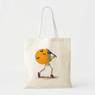 Bolso De Tela Béisbol Skeleton Halloween Hombres Salón de Béisbo