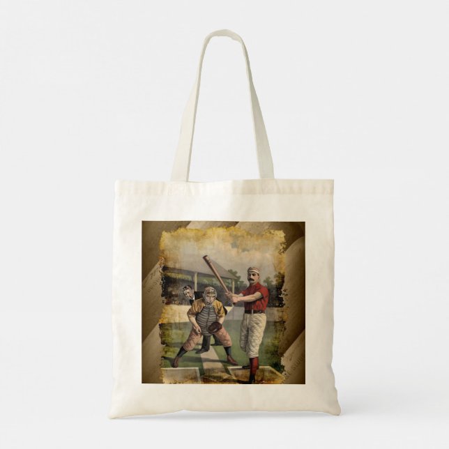 Bolso De Tela Béisbol: Vintage (Reverso)