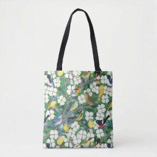 Bolso De Tela belicistas en el dogwood floreciente