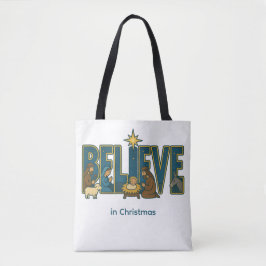 Bolso De Tela Believe Nativity 