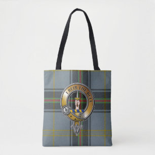 Bolso De Tela Bell Tartán y Badge