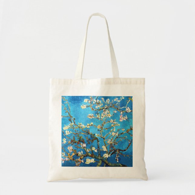 Bolso De Tela Bella Artes de Van Gogh, un árbol de almendras bri (Frente)