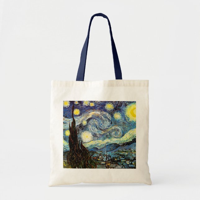 Bolso De Tela Bella Artes nocturno Van Gogh Starry (Frente)