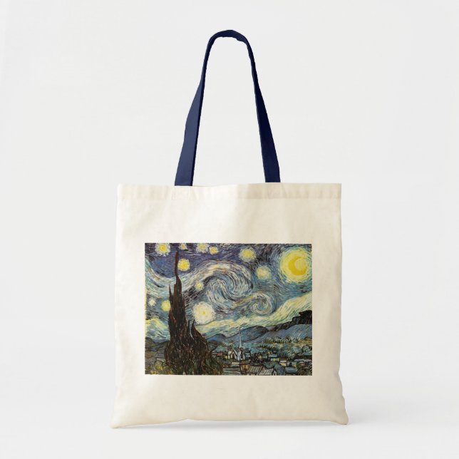 Bolso De Tela Bella Artes nocturno Van Gogh Starry (Frente)