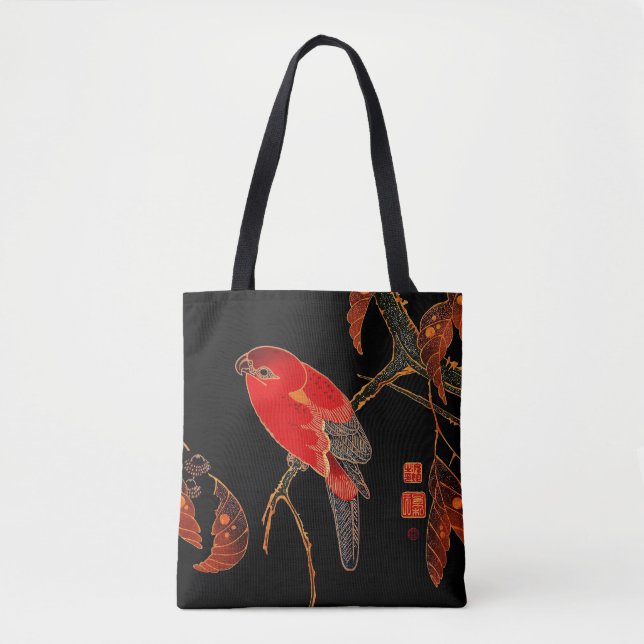 Bolso De Tela Bella Artes Red Parrot (Anverso)